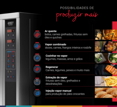 Forno Combinado Pratica Easy Gourmet 5 Gns - Presto Equipamentos