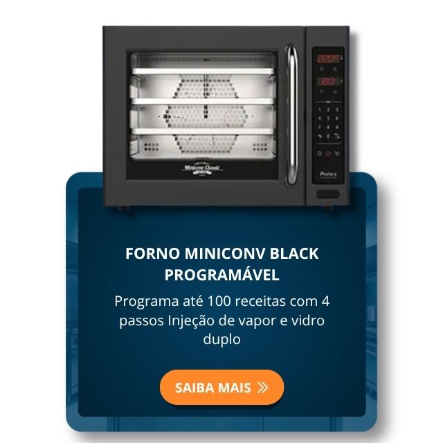 FORNO MINICONV BLACK PROGRAMÁVEL